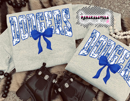 Floral bow Dodgers Sweater