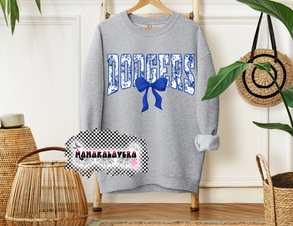 Floral bow Dodgers Sweater