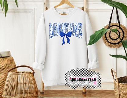 Floral bow Dodgers Sweater