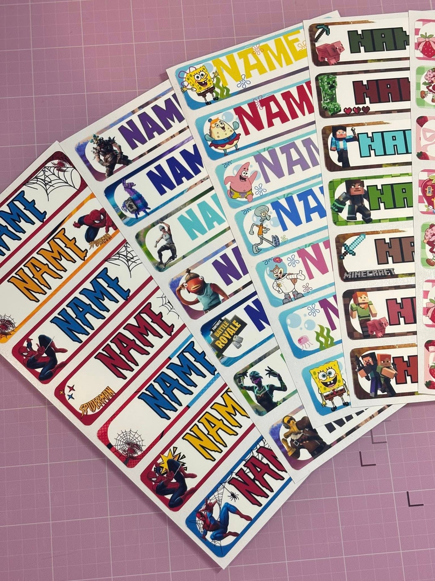 Character Name labels