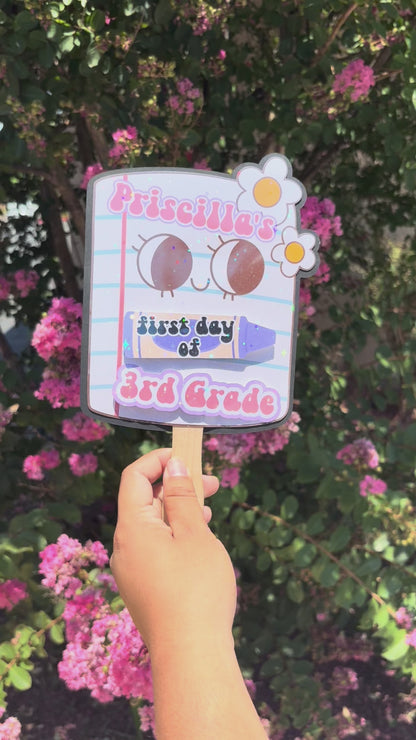 Reusable First & Last Day of School Sign – Custom Grade Photo Prop